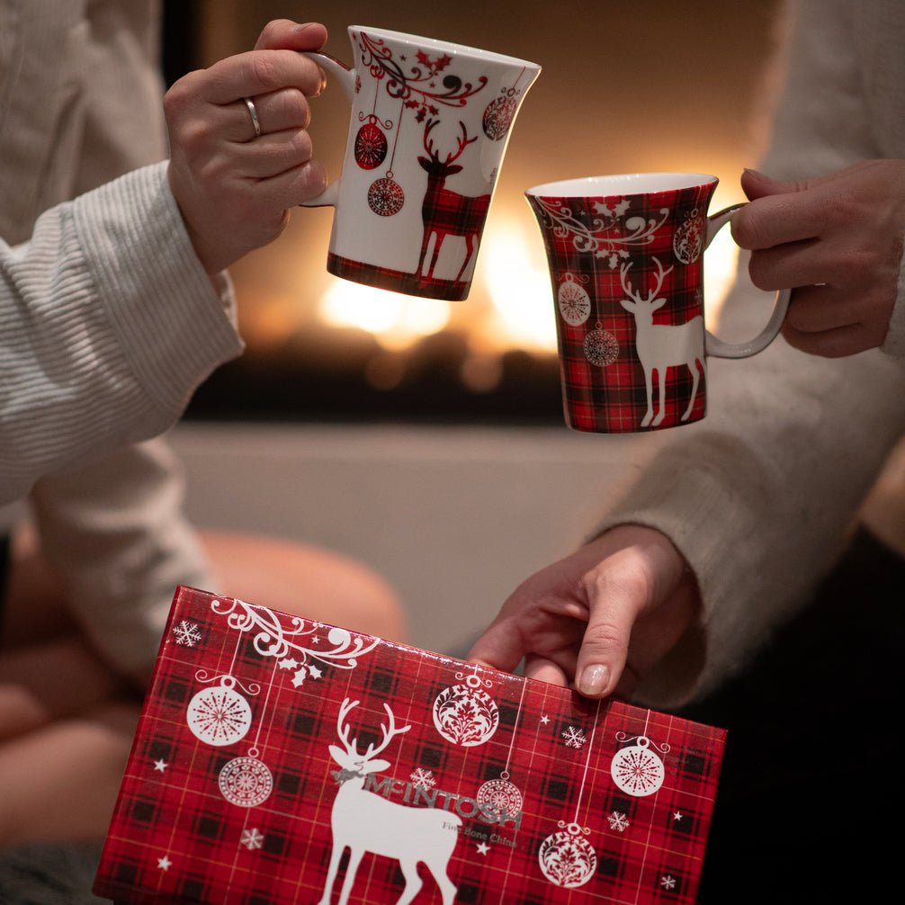 Holiday Reindeer Mug Pair - McIntosh Shop
