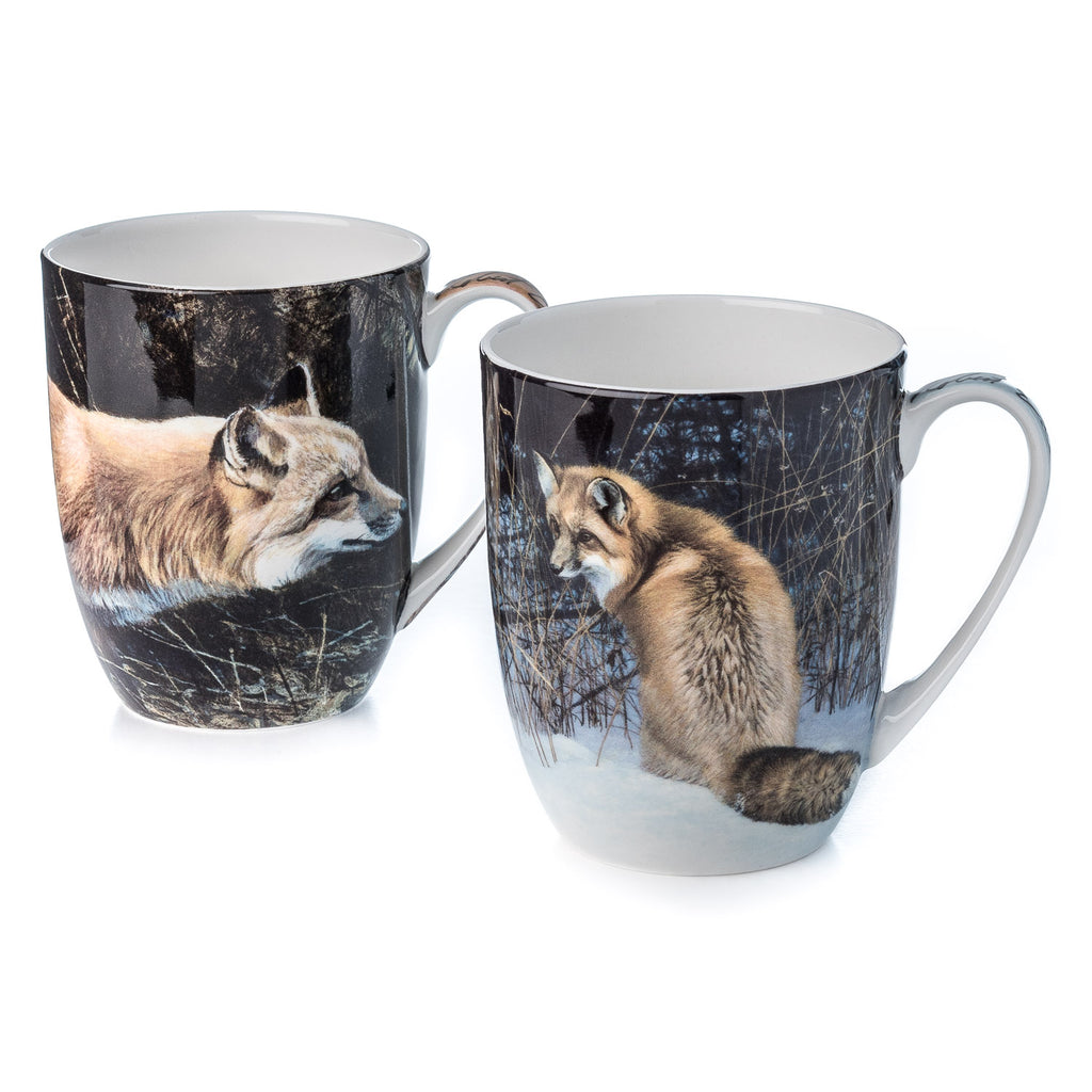 Bateman Foxes Mug Pair