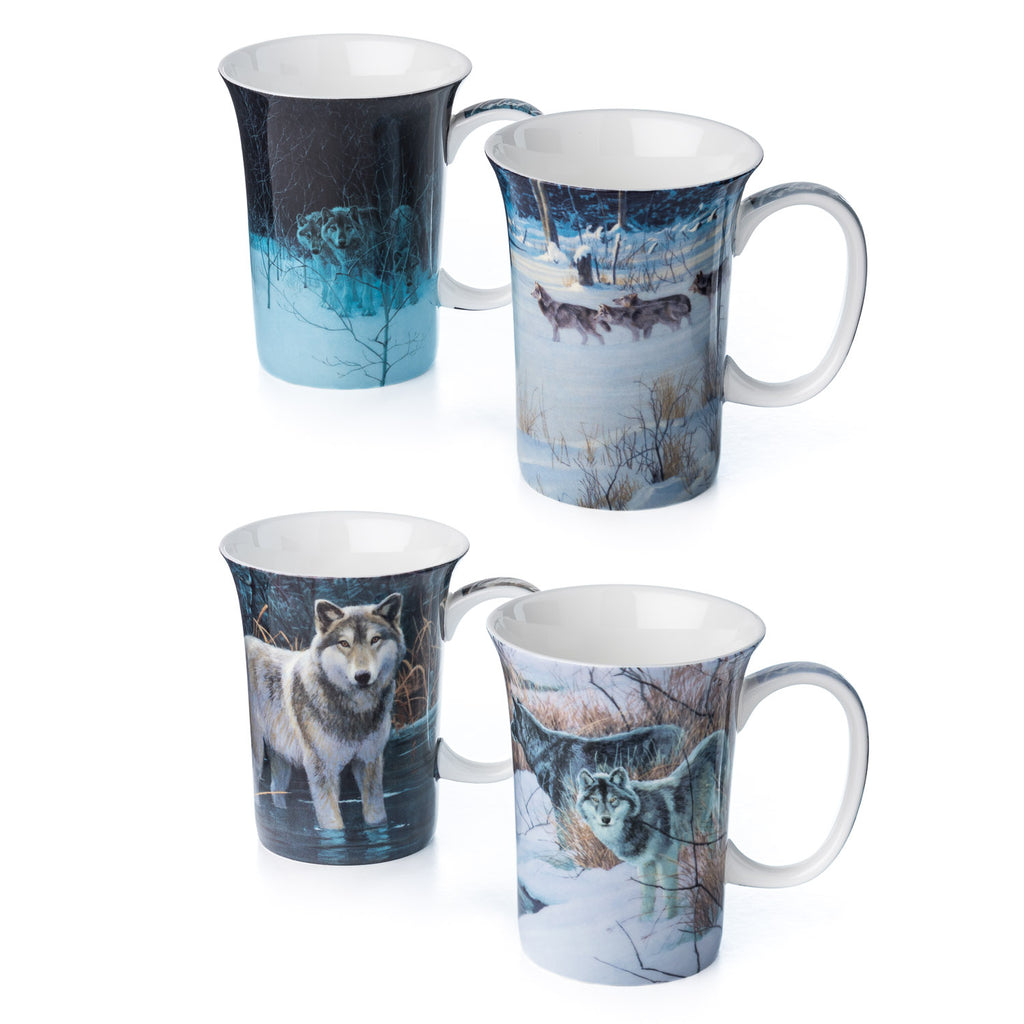 Bateman Wolves set of 4 Mugs
