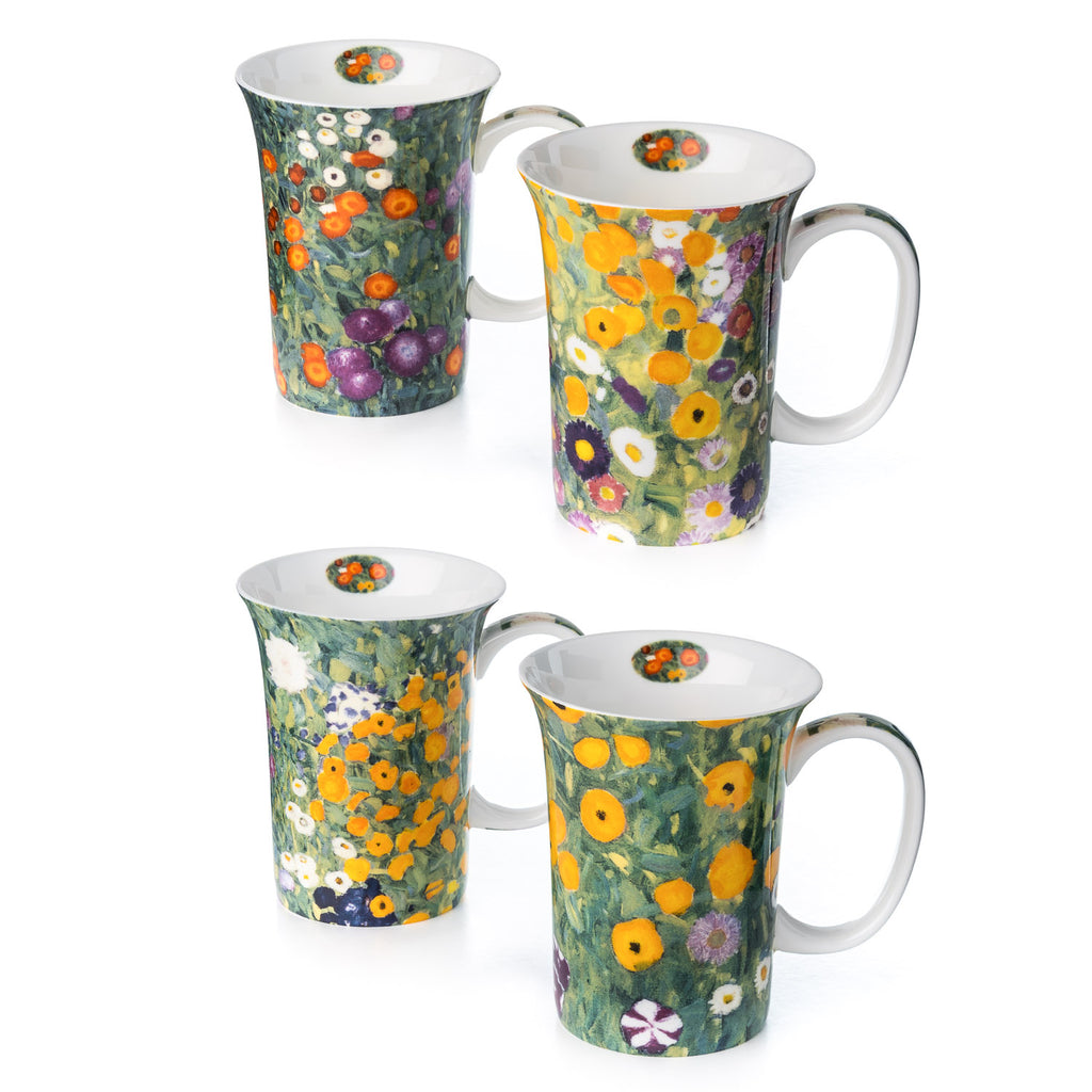 Klimt Flower Garden set of 4 Mugs