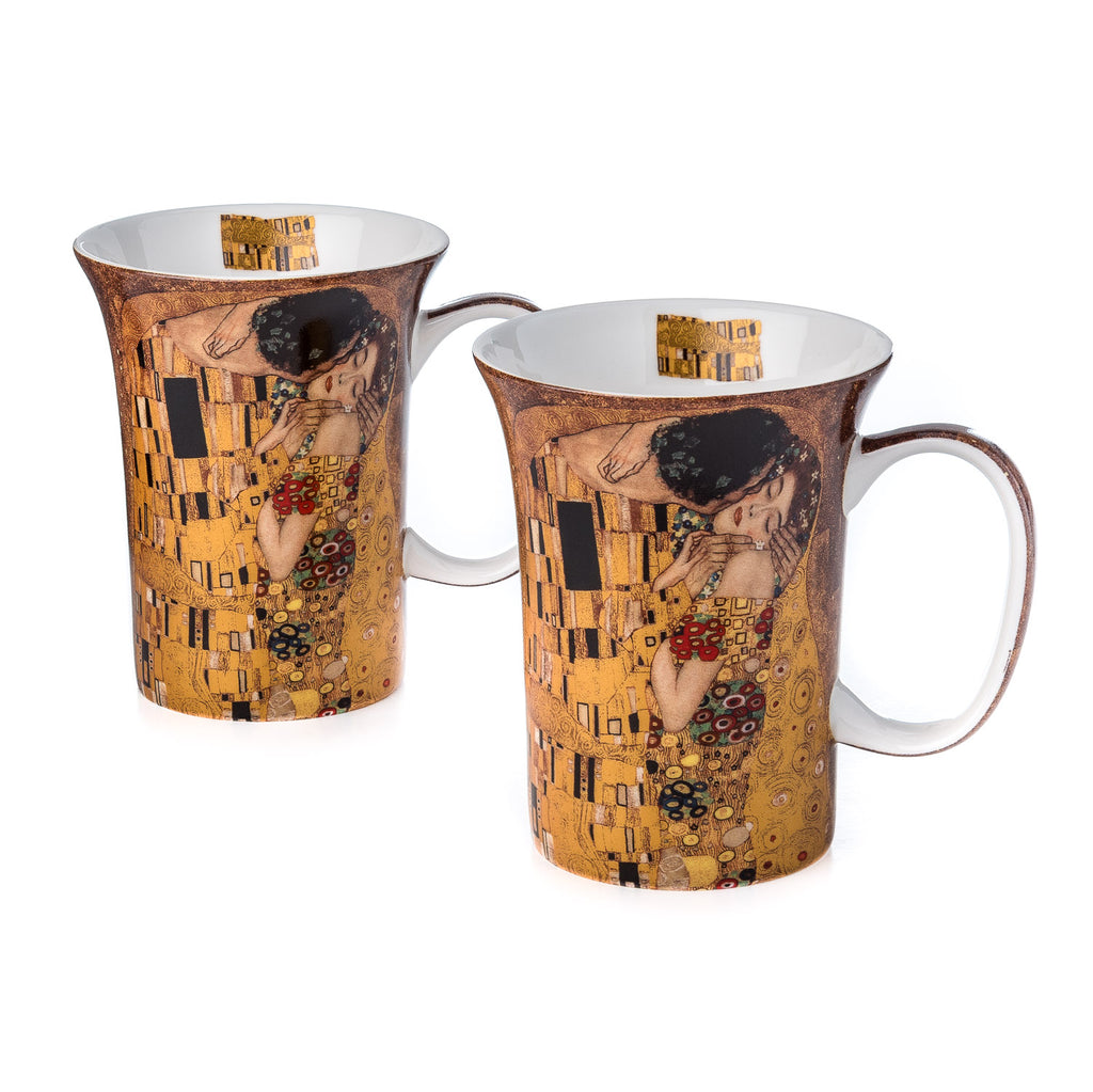 Paire de 2 tasses Klimt le baiser