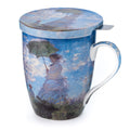 Monet Woman with a Parasol Tea Mug w/ Infuser and Lid