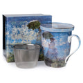 Monet Woman with a Parasol Tea Mug w/ Infuser and Lid