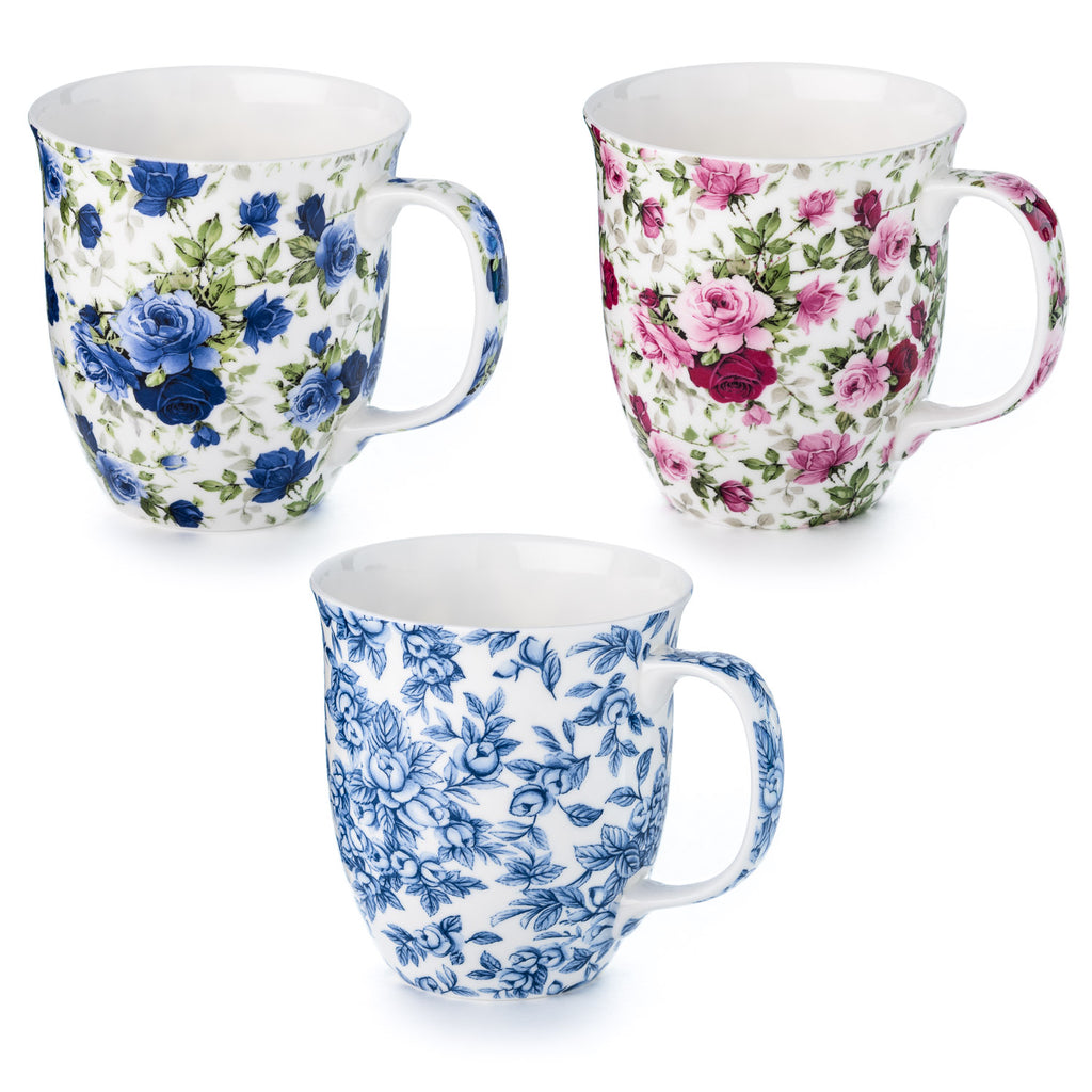 Roses Chintz Set of 3 Mugs