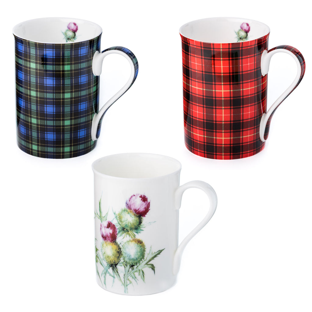 Scotland Thistle Set of 3 Mugs