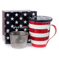 Stars & Stripes Tea Mug W/Infuser and Lid