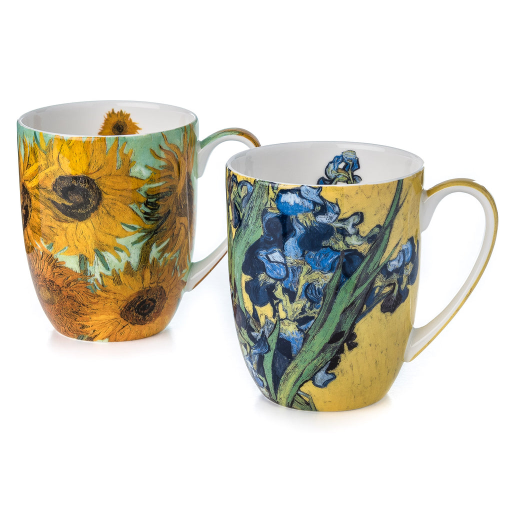 Paire de tasses à fleurs Van Gogh