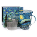 Van Gogh Starry Night Tea Mug W/Infuser and Lid